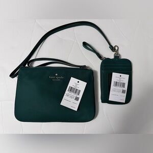 Kate Spade med wristlet and card case lanyard